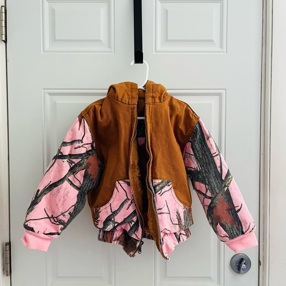 outdoor habitat pink and brown insulated utility kids coat size 4T - Picture 3 of 7